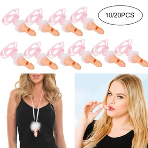 10/20x Hens Night Penis Whistles Pink White Nude Dick Willy Games Fun Party - Picture 1 of 8