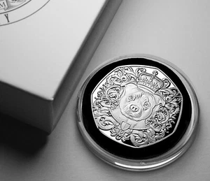 STAFFORDSHIRE BULL TERRIER Silver Commemorative Coin in Gift Box. Staffy/Dog - Picture 1 of 13