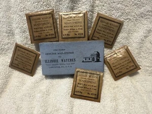 Illinois Watches Mainsprings w /Original Box Lancaster, PA 6 Springs - Picture 1 of 22
