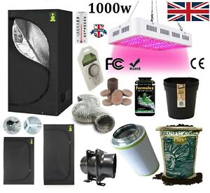 Complete 1000w Led Grow Light Tent Kit Set Up ALL SIZES indoors hydroponics 