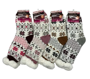 3 PAAR DAMEN 4-7 THERMOSOCKEN WINTER WARM DICK 4,7 TOG SHERPA FUTTER  - Bild 1 von 1