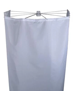 RIDDER Ersatzduschvorhang Textil Ombrella weiß 210x180 cm Duschvorhang, Stoffvor - Bild 1 von 2