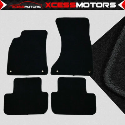 Alfombrillas forro laterales conductor pasajero negro nailon para Audi A4 S4 09-16 Foto 1 de 4