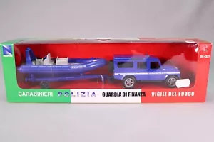 LE5927 NEW RAY 19915 Land Rover gendarmerie avec remorque zodiac - Foto 1 di 5