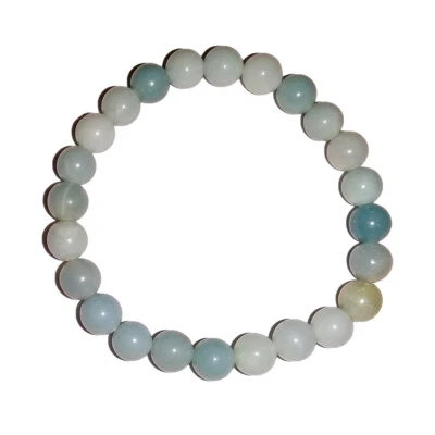 Amazonit 8 mm Kugelarmband ca. 19 - 20 cm auf Strechband - Bild 1 von 2