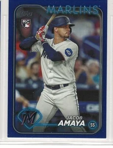 Jacob Amaya RC 2024 Topps Series 1 Royal Blue parallel #144 Marlins retail - Picture 1 of 1