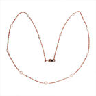 Vintage Diamond By The Yard Necklace 14K Pink Gold 1.95Ct Pink Brown Diamond