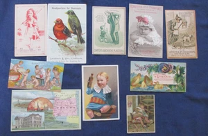 Lot of 10 Antique Victorian Trade Cards - Picture 1 of 2
