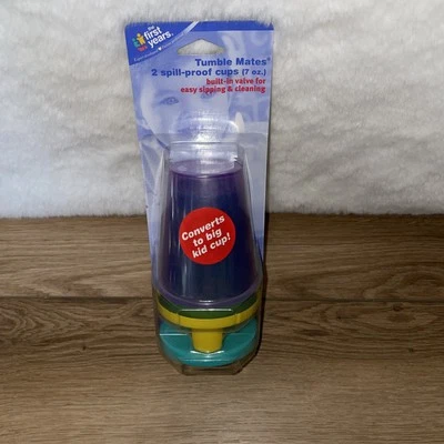 Vintage 2pk The First Years Tumble Mates Spill Proof Cups 7oz NOS NEW - Image 1 of 4