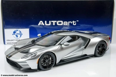 AUTOart - 1:12 Ford GT 2017 Ignot Silver/Black Stripes - Composite Model - Image 1 of 4