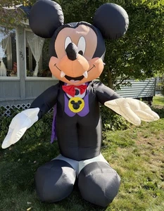 Gemmy Dracula Mickey Mouse 8 ft aufblasbar Halloween selten Rasendeko 2004 Rarität - Bild 1 von 12