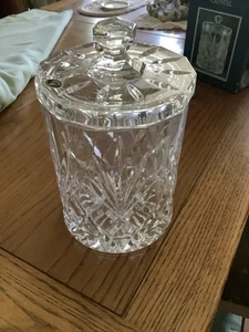 Vintage Bohemia Czech Republic Brilliant Cut Crystal Ice Bucket/Cookie Jar - Picture 1 of 7