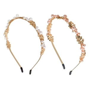 Elegant Leaf Shaped Hair Clip With Imitation Pearls Alloys Material Formal Use - Picture 1 of 10