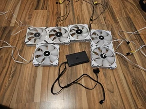 Set of 6 Corsair SP120 120mm fans CO-9050137-WW + Fan Control Hub ICUE - Bild 1 von 3