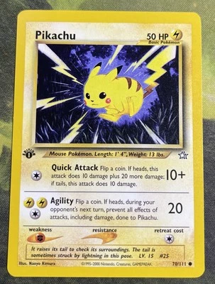 1st Edition Pikachu 70/111 - Neo Genesis - Near Mint - Image 1 of 2