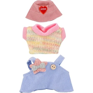 Pink Love Heart Hat and Cute Blue Jumpsuit Kawaii Plush Toy Outfits Set for Labu - Picture 1 of 7