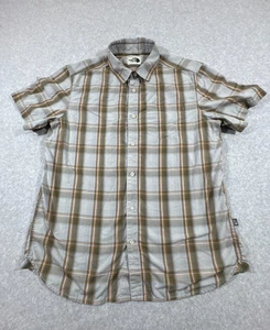 Camisa The North Face Para Hombre Grande Gris A Cuadros Exterior Camping Senderismo Manga Corta - Imagen 1 de 5