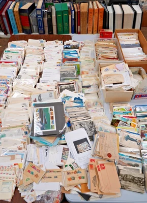 US & Worldwide 30-40Lb Box Lot of Stamps, Kiloware, Covers, Postcards & Ephemera - Image 1 of 4