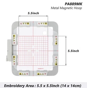 Magnetic Hoop (Long-bar Magnets) for Pfaff Creative Sensation, Vision 5.5x5.5" - Picture 1 of 6
