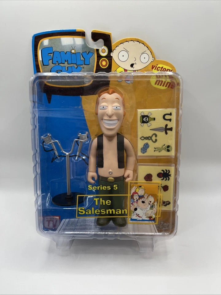2006 Mezco Family Guy Series 5 The Salesman Vest Variant Action Figure