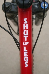 Shut Up Legs Jens Voigt die-cut bike frame sticker. Buy 2 Get 1 FREE! - Picture 1 of 2