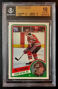 1984-85 OPC O-Pee-Chee Pat Verbeek #121 Rookie Beckett BGS 10 Pristine - Bild 1 von 2