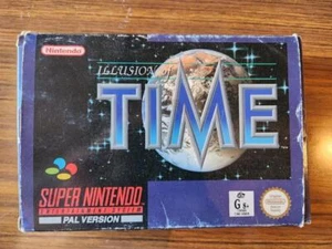 Super Nintendo Game Illusion of Time Original Box map and instruction As picture - Foto 1 di 7