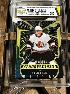 2020-21 Upper Deck Fluorescence Gold /150 Tim Stutzle #F-TS Rookie RC HGA 9 Mint