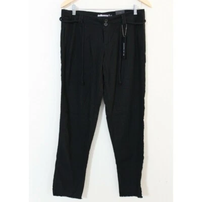 娃娃屋裤子尺寸 14 全新带标签亚麻黑色 — 第 1/4 张图片