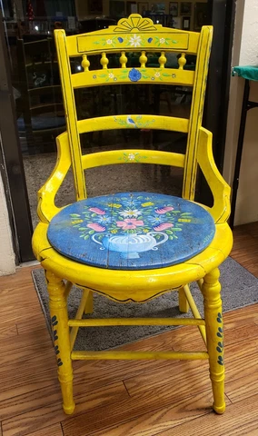 Vintage Whimsey Chair - Hand Painted -- 19th Century Cover