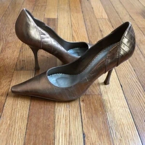 BCBG Girls Shoes Heels Size 7.5 Merallic Brown - Picture 1 of 8