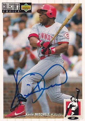 Kevin Mitchell Signed 1994 Upper Deck Collector's Choice Reds Baseball Card #470 - Image 1 of 4