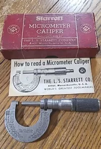 Starrett Bügelmessschraube Nr. 230-F 0-1" in Box, Qualität USA Made Maschinist Werkzeug - Bild 1 von 20