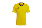 adidas Entrada 22 Jersey Kids Yellow Football Soccer Sport Youth T-Shirts HI2127