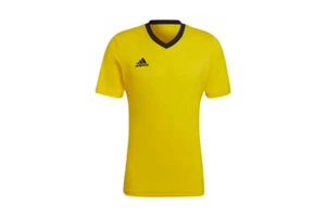 adidas Entrada 22 Jersey Kids Yellow Football Soccer Sport Youth T-Shirts HI2127 - Picture 1 of 4