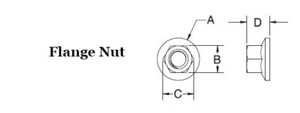 1/2/13 Hex Flange Nut RTP/Glass-filled Polyurethane GRAY K38005GY - Picture 1 of 3