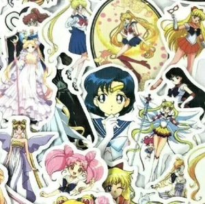 50pc Sailor Moon Anime Wall Notebook Laptop Cover Decal Sticker Pack - Picture 1 of 4