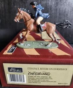 BRITAINS PAUL REVERE ON HORSEBACK 17216 TOY SOLDIER NEW IN ORIGNAL BOX 2000 RW11 - Picture 1 of 12