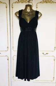 SARA BERNSHAW UK 14/16 Designer Black Jersey Sequin Cocktail Dress NWT RRP £295 - Picture 1 of 12