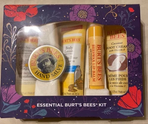 Neu Burt's Bees Essentials Kit Lotion Salve Reiniger Creme Lippenbalsam Reisegrößen - Bild 1 von 3