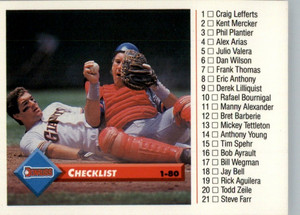1993 Donruss Baseball -  #122 Checklist (1-80)
