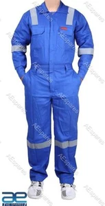 Herren Baumwolle Industrielle Arbeits- Anzug Mit Reflektierendes Band Größe 2XL - Bild 1 von 6
