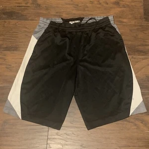 Pantalones cortos deportivos Nike Dri Fit entrenamiento de rendimiento de baloncesto negros gris blanco talla M - Imagen 1 de 9