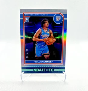 Dillon Jones RC /199 - 2024-25 Hoops Silver #256 - Oklahoma City Thunder - SP - Picture 1 of 2