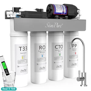 Filtro de agua UV SimPure WP2-400G RO sistema de ósmosis inversa debajo del fregadero + medidor TDS - Imagen 1 de 11