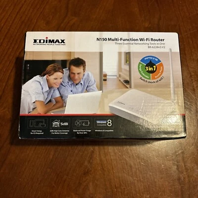 Edimax n150 multifunction Wi-Fi 3-1 router 150Mbps New In Box Smart Setup - Image 1 of 4