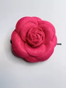 Camellia Flower Brooch Pin New Handmade Pink - Picture 1 of 2