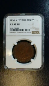 1936 AUSTRALIA PENNY NGC AU53 BN ABOUT UNCIRCULATED 1P Coin PRICED TO SELL! - Picture 1 of 4