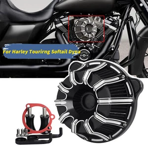 CNC Air Cleaner Intake Filter Kit Fit For Harley Electra Glide FLHT EFI FLHTCI - Picture 1 of 10