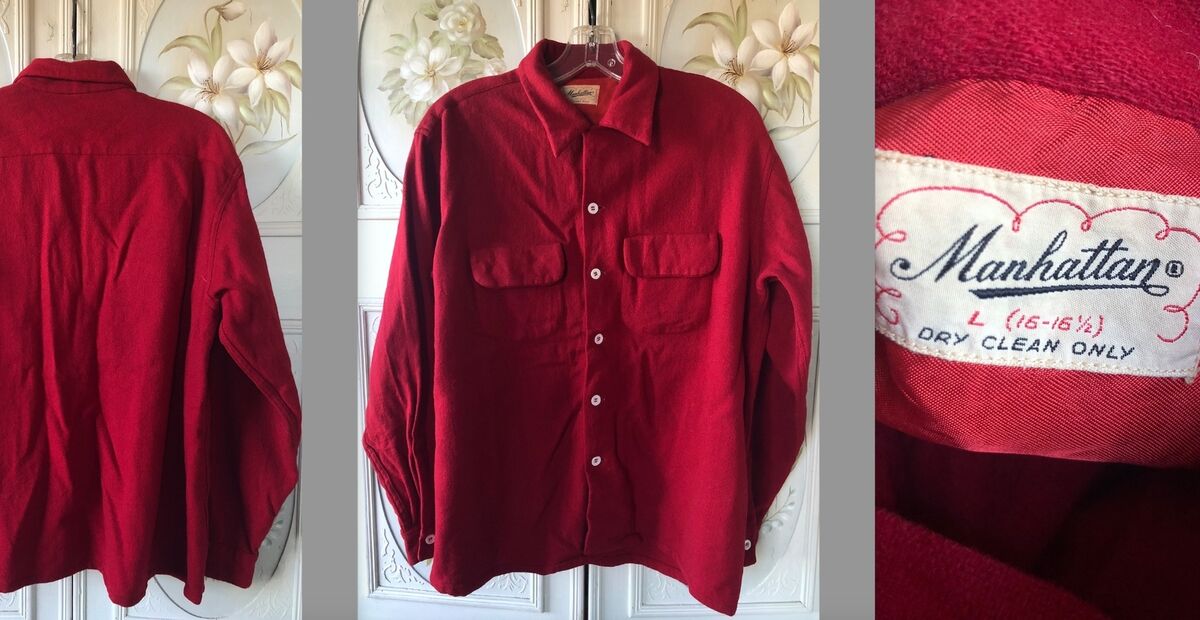 Manhattan Original 1950s Vintage Casual Shirts for Men for Manhattan Original 1950s Vintage Casual Shirts for Men for